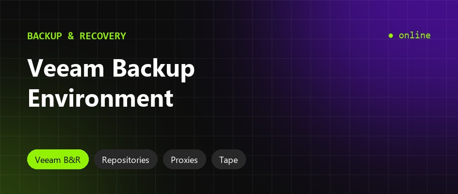 Veeam backup environment